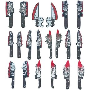 WOCRAFT 24pcs Acrylic Halloween Charms for Jewelry Making Acrylic Horror Pendant Charms Necklace Earring Bracelet DIY Craft Supply (SN938)