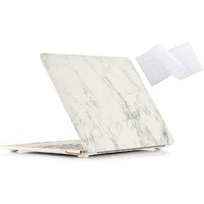 RUBAN Case Compatible with MacBook 12 Inch A1534 - Slim Snap On Hard Shell Protective Cover and Keyboard Cover, Marble