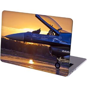 Compatible with MacBook Pro 14 inch Hard Protective Shell with Keyboard Cover ( A2442 M1 Pro/Max , 2021 Release ) - Aircraft Fighter Jet at Sunset