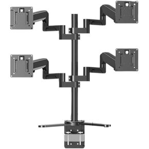 Four-Screen Monitor Stand 4-Screen Computer Splicing Display Base air Pressure Adjustment clamp Table Installation 17-32 Four-Screen