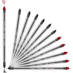 Pin Point Double Ended Black and Blue Fine Pens 1.0mm- 12 Pack - Fine Tip Pens, Dual Color, Twin Ballpoint Pens – Nurses, Home, School, Office, Business