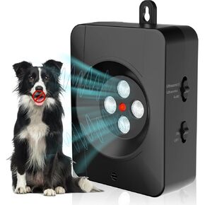 Ultrasonic Dog Bark Deterrent Devices, 4X Anti Barking Device for Dogs, 3 Modes Stop Barking Neighbors Dog, Anti Dog Silencer for Indoor & Outdoor Use, Long Range & Rechargeable Bark Control