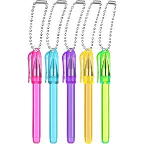 5/10/15 Pcs Mini Pens Ballpoint Bulk Pocket Colorful Pen with Keyring Mini Pens for Nurse Badge Black Ink Keychain Pen (5)