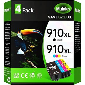 910XL for HP 910 910XL Ink Cartridges for HP OfficeJet Pro 8010 8020 8015e 8020e 8022e 8025e 8025 8028e 8035 8035e 8022 8022e Printer Combo Pack (Black, Cyan, Magenta, Yellow)