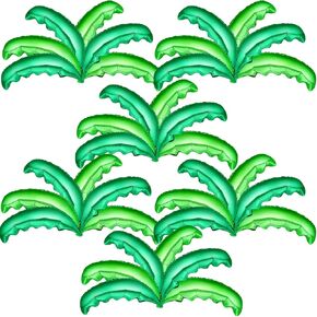 Wettarn 40 Pcs Palm Tree Leaves Balloons, Helium Foil Coconut Tree Leaves Balloons Green Palm Decorations for Kids' Birthday Hawaii Luau Tropical Party Baby Shower, 35.43 x 14.57 Inches