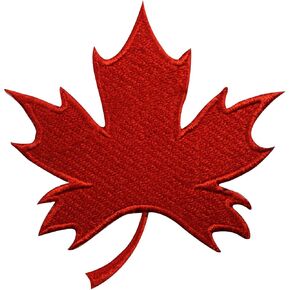 Canada Flag Patch, Maple Patch, Red Maple Leaf patcEmbroidered Iron on Sew on Patch Badge for Clothes etc. 7.5cm