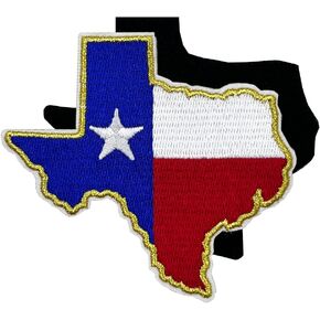 USA Texas State Flag Embroidered Hook and Loop Patch, Tactical Patch for Backpack
