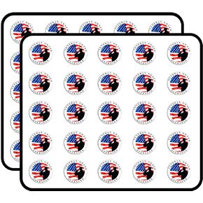 Round Round Veteran Soldier & Flag - ملصق تجاري في الولايات المتحدة للاصطدام من أجل القصاصات ، التقويمات ، الفنون ، الحرف اليدوية DIY ، الألبوم ، Bullet Journals 50 Pack
