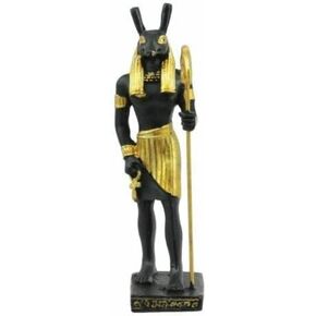Ebros Gift Egyptian Classical Deities Miniature Seth God of Chaos Figurine Gods of Egypt Dollhouse Miniature Figurine Legends of Ancient Egypt Educational Sculpture Collectible