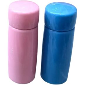 POPETPOP 2pcs Miniature Insulated Water Bottle Realistic Decorative Doll House Accessories for Kitchen Display and Photo Props Safe Compact Design Vibrant Colors