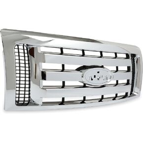 شبكة أمامية HECASA متوافقة مع طراز Ford F150 XL موديل 2009-2014، غطاء أسود مطلي وإدراج غطاء حماية تجميع الشبكة لـ 9L3Z8200A FO1200510 in Saudi Arabia