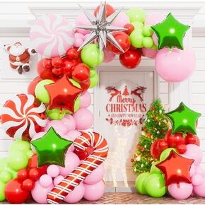 Summer Tropical Balloons Arch Garland Kit, Luau Balloon Arch Kit, Green/Pink/Yellow Latex Aloha Balloons with Foil Sun/Pineapple/Flamingo Balloon, for Tropical Pool Party, Hawaiian Luau Party Decor