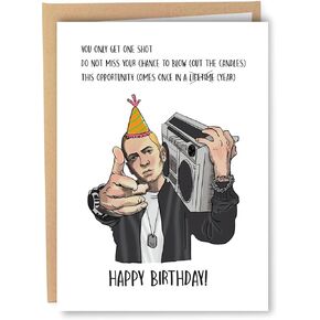Funny Buck Birthday Card for Hunter Outdoorsman, Humorous Birthday Card for Buck Dad Husband Grandpa Coworker Boss Friend, Pun Hunter Bday Gift