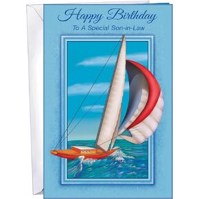 Chuck's Card-O-Rama - Son-in-Law Birthday Card - Made in USA - Large Card Opens to 10" x 7.75" - Happy Birthday To A Special Son In Law - 95645