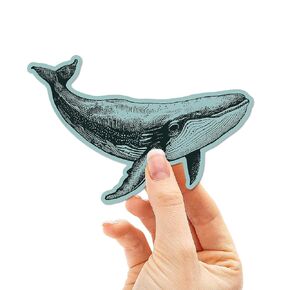 Humpback Whale Sticker - Marine Wildlife Sticker for Hydroflask - Cute Ocean Animal Artwork Sticker for Car, Laptop