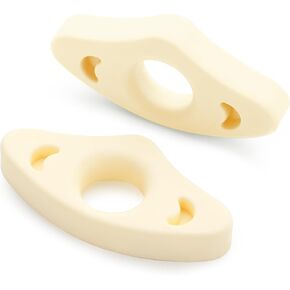 Book Page Holder, 2 Pack Breathable Silicone Thumb Page Holder for Reading, Ideal Book Reader Gifts and Reading Accessories (Small Size, Off White - Green)