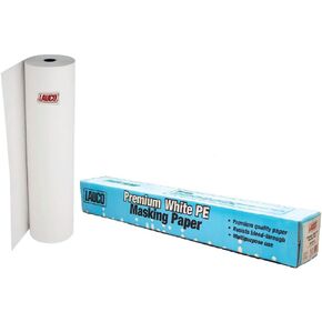 LAUCO White Premium Masking Polyester Roll 36" W x 750'L - Highly Durable, Tear-Resistant, Ideal for Paint Preparation Masking in Automotive, Manufacturing, and Construction - 1 Roll