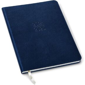 Gallery Leather Family Planner 2026 للأمهات ، مخطط التقويم الأنيق والكمبيوتر المحمول مع حواف صفحات بيضاء أنيقة ، 18 شهرًا - Acadia Black - 9 × 7 "