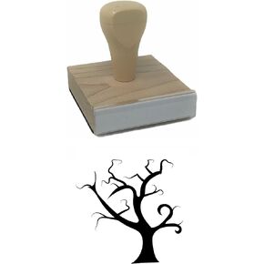 Halloween Spooky Tree Rubber Stamp, 2 X 2" Wood Stamp