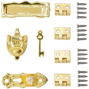 Odoria 1/12 Miniature Door Knob Hinges and Screws Knocker Dollhouse Decoration Accessories