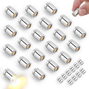 20pcs Miniature LED Lights, Warm White Micro LED Lights with 10 Extra Battery for Tiny Dollhouse DIY Crafts Party Decor & Model Lighting Small & Bright for Miniature Projects