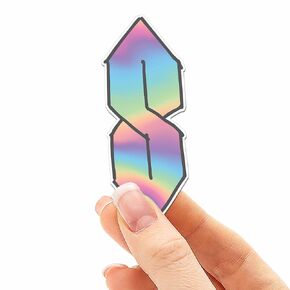 Cool S Sticker for Hydroflask - Mini Tie-Dye Pointy Doodle Decal for Laptop - Funny Millennial 90s Kid Gifts