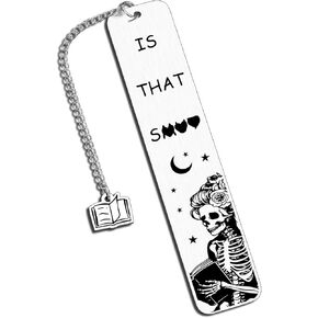 Funny Bookish Gifts Smutty Book Lovers Gifts Horror Dark Romance Bookmarks for Adults Book Accessories for Women Men Skeleton Booktok Merch Bookmarks for Friends Birthday Halloween
