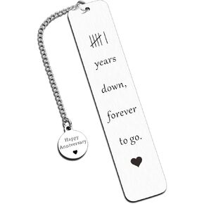 6th Anniversary Bookmark Gifts for Him Her, 6 Year Anniversary Iron Gifts for Couple Wife Husband, Happy Anniversarys Wedding Gift, 6th Iron Aniversario Gift Boomark for Men Women Boyfriend Girlfriend