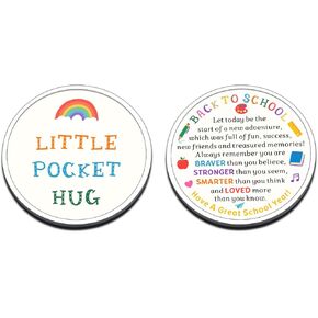 Back to School Gifts for Teenagers, First Day of Kindergarten Preschool Gifts for Son Daughter Kids, School Supplies for Teen Girls Boys, Cute Schools Supplies, Inspirational Pocket Hug Token Keepsake