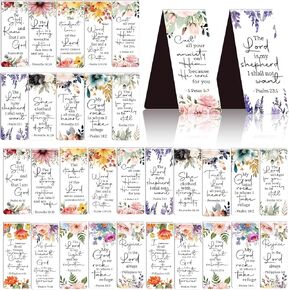 Bible Verse Floral Magnetic Bookmarks: 30 Pcs Christian Scripture Book Mark Clips, Inspirational Religious Gifts for Women, Faith-Based Reading Accessories for Bible Study School Office Supplies