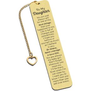 School Supplies for Teen Girls, Daughter Bookmark, Sweet 16 Gifts for Girls, Daughter Gifts from Mom, 16th 18th Birthday Gifts for Teen Girls 14-18 College Essentials Dorm for Teens