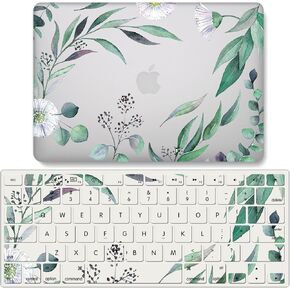 IVY for MacBook Pro Retina 15 (2012-2015, Models: A1398) Flower Garland Clear Case with Keyboard Cover - I