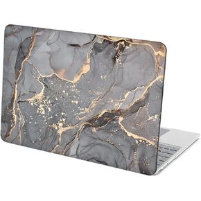Compatible with Microsoft Surface Laptop Go 2/1 12.4 inch Hard Protective Shell Cace and Keyboard Cover (Models:2013&1943, 2022 2020 Release) - Golden and BW Marble Pattern-06