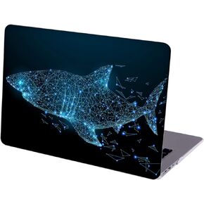 Case Compatible with MacBook Air 13 inch Retina Display with Touch ID, Hard Protective Shell with Keyboard Cover (M1 A2337 A2179 A1932, 2018 2019 2020 Release) - Holographic Great White Shark