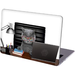 Case Compatible with MacBook Pro 13 inch, Hard Protective Shell with Keyboard Cover (M1 A2338 A2289 A2251 A2159 A1989 A1706 A1708, 2016-2020 Release) - Business Cat English Short Hair