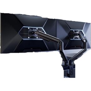 Monitor Stand Dual-Screen Computer Robotic arm Desktop Telescopic Rotating Heightening Base E350 9KG Load-Bearing(Gray)