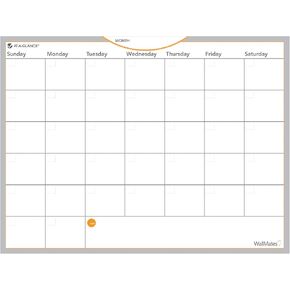 AT-A-GLANCE WallMates Dry-Erase Weekly Planning Surface, 24" x 18", Large, Undated, Self-Adhesive (AW503028)