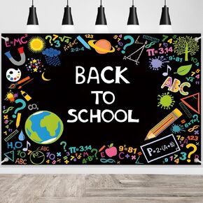 Welcome School Banner - Vibrant Backdrop Banner for the First Day of School (Style B)