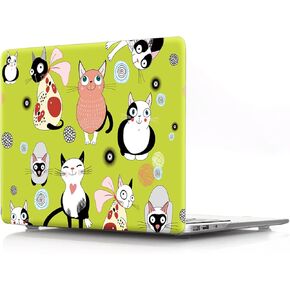IVY Animal Case for MacBook (Retina, 12-inch, Models:A1534) Hard Shell Case with Keyboard Cover - Cat Family