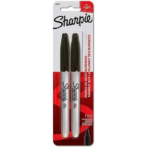 Markers, 2 Pack, Fine Point, Black