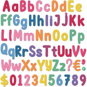 134 Pcs 5 Inch Bulletin Board Letters for Classroom Colorful Alphabet Numbers Combo Set Cool for School Cutouts Letter for Bulletin Board Display Chalkboard School Decor