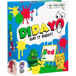 DiDaYo - Fast Paced Family Games, Brain Teaser Card Game for Kids 8-12, Ideal Speed Color Game for Teens, and Adults, Fun Slumber Party Games, 2-8 Players