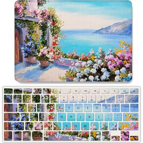 IVY Hard Shell Case with Keyboard Cover Case for MacBook Pro (14-inch with M1/M2 Models: A2442/A2779) Oil Painting Case - A