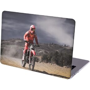 Case Compatible with MacBook Air 13 inch Retina Display with Touch ID, Hard Protective Shell with Keyboard Cover (M1 A2337 A2179 A1932, 2018 2019 2020 Release) - Dirt Bike Rider-1