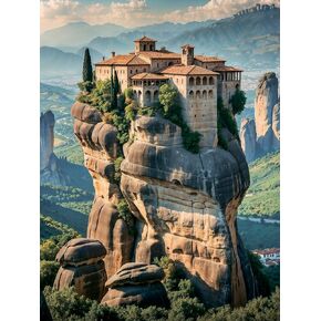 Meteora, 1000 Piece Puzzle for Adults, Nature Landscape Difficult Jigsaw Puzzles. Bonus Puzzle map Included