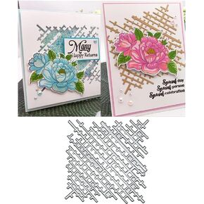 Mesh Burlap Metal Die Cuts Cutting Dies, Mesh Burlap Cutting Dies Paper Cards Cutting Dies Cut Stencils for DIY Embossing Card Making Book Tags Decorative Paper Dies Scrapbooking