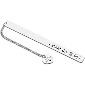 11th Anniversary Steel Gifts for Men Women 11 Year Wedding Anniversary Steel Gifts for Him Her 11 Year Anniversary Bookmark Gifts for Wife Husband 11th Anniversary Decorations Christmas Valentines Day