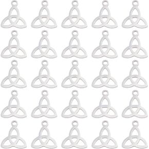 UNICRAFTALE Pendant Triquetra Pendant Trinity Necklace Charms Stainless Steel Pendants Knot Jewelry Pendant Trinity Knot Charms Earring Pendants for Jewelry Making