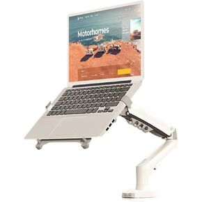 Laptop Stand Mechanical arm Suspended Desktop Elevated Rack Support Cooling Bracket Shelf Game Book Shelf F80-FP White