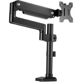 Computer Monitor Stand arm T8-1B Desktop Simple Screen Desktop Non-Hole Universal Rotating Telescopic Bottom(Black)